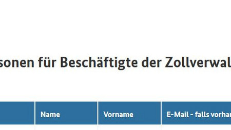 Ansprechpersonen für Beschäftigte der Zollverwaltung im Ruhestand