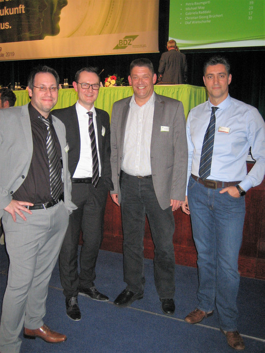 Von links: Stefan Walter, Sebastian Teßmer, Peter Wegner und Jörg Riesenweber (alle BDZ BV Westfalen)