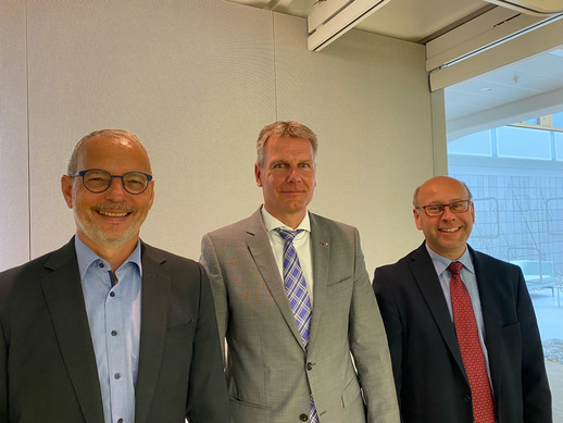 Wolfgang Kailer mit Kai Rosenberger und Markus Eichin